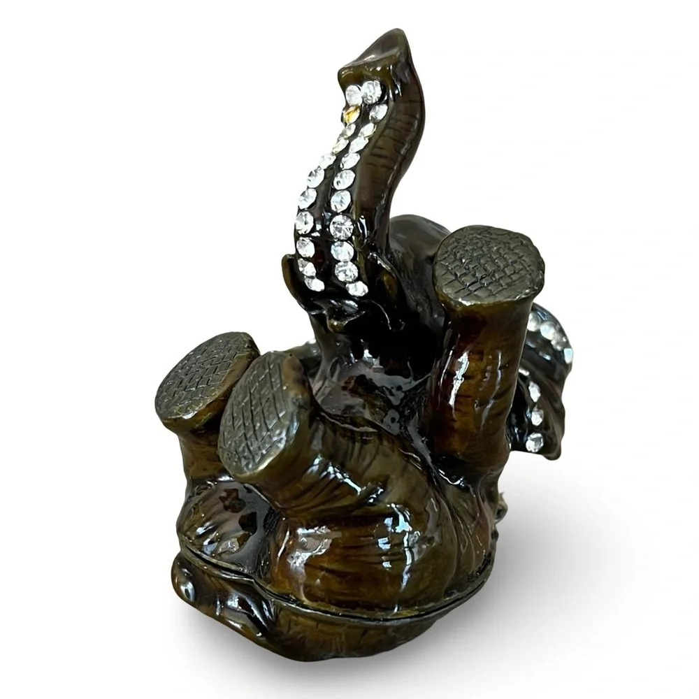 Baby Elephant Crystal Trinket Box